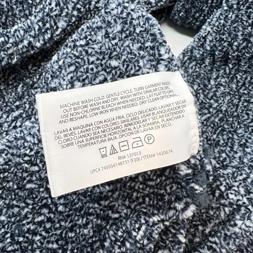 Orvis Ladies Chenille Tunic Sweater Heathered Blue Size Medium - Picture 5 of 8